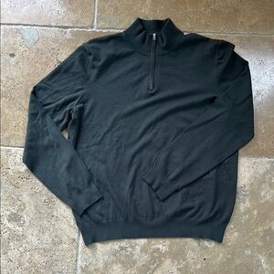 Men's H & M Greyish/dark olive green Half-Zip Sweater New with Tags.